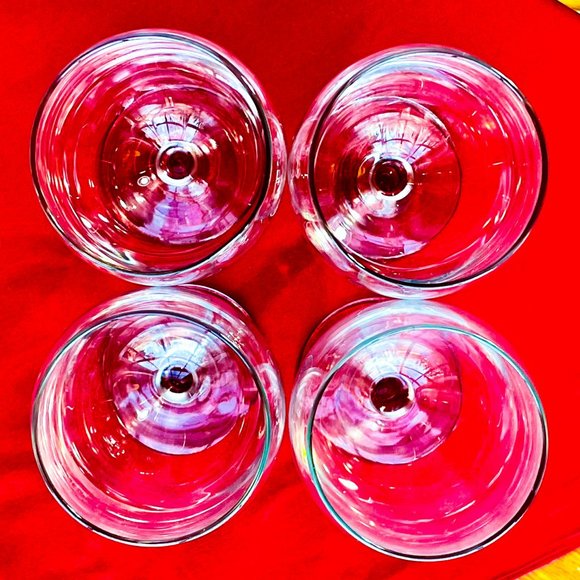 ▪️VTG▪️Set of 4 Stemmed Footed Glass Water Goblets - Picture 4 of 5